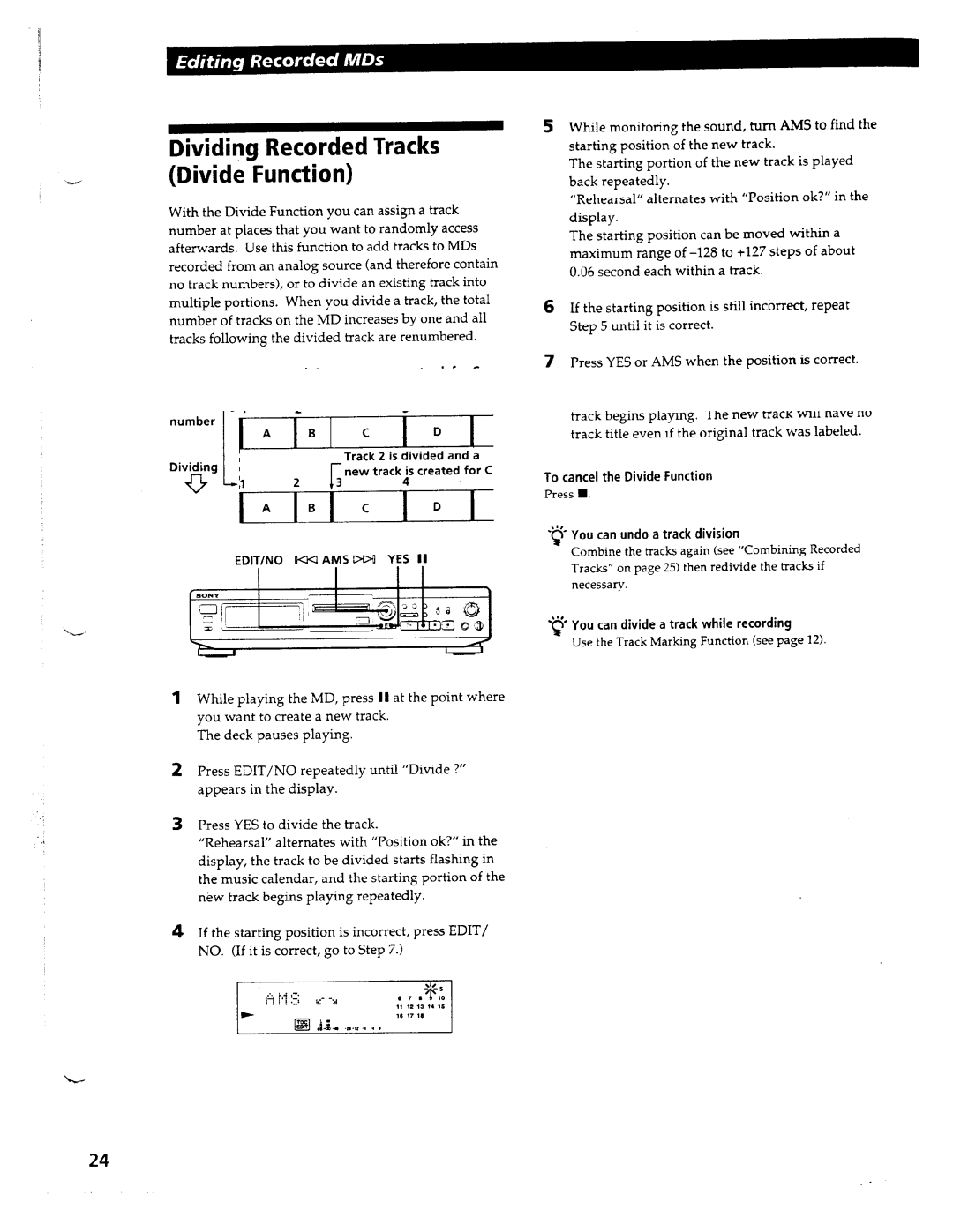 Sony MDS-JE500, MDS-JE510 manual 