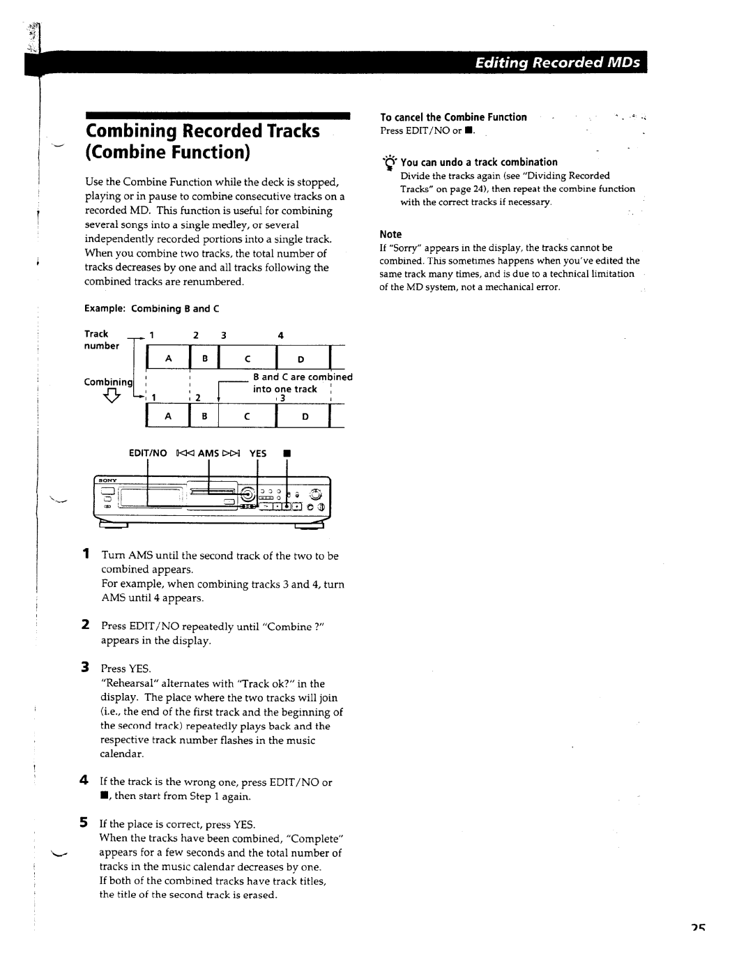 Sony MDS-JE510, MDS-JE500 manual 