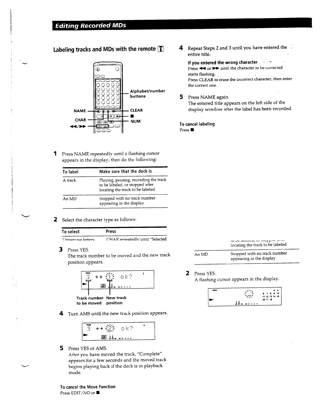 Sony MDS-JE500, MDS-JE510 manual 