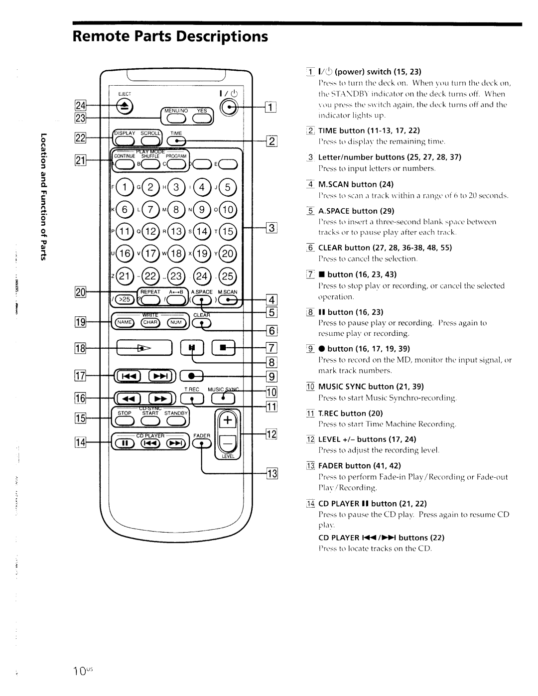 Sony MDS-JE630 manual 