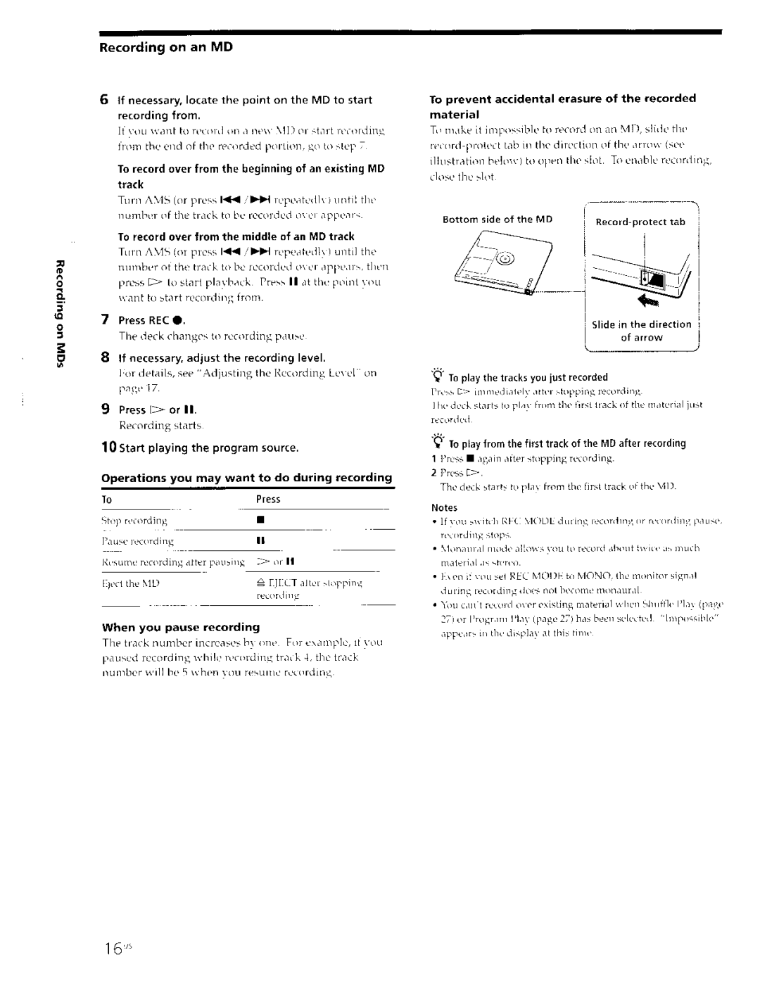 Sony MDS-JE630 manual 