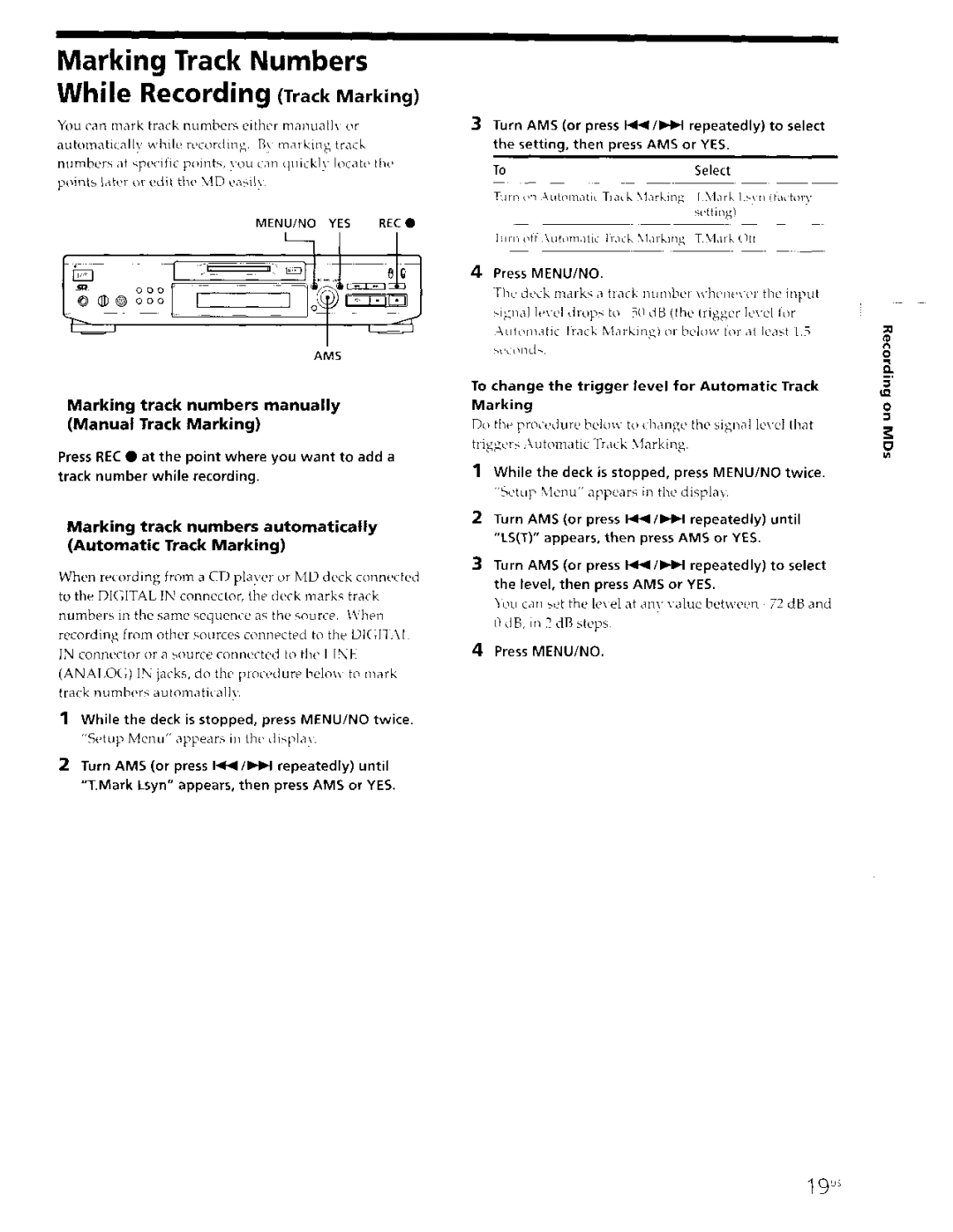 Sony MDS-JE630 manual 