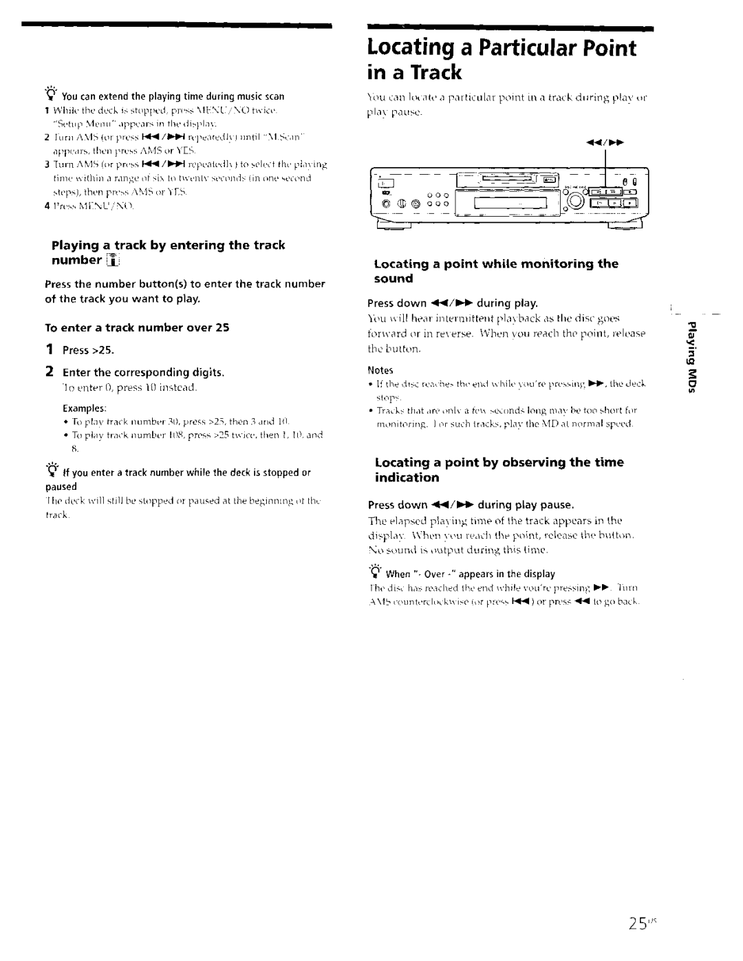 Sony MDS-JE630 manual 