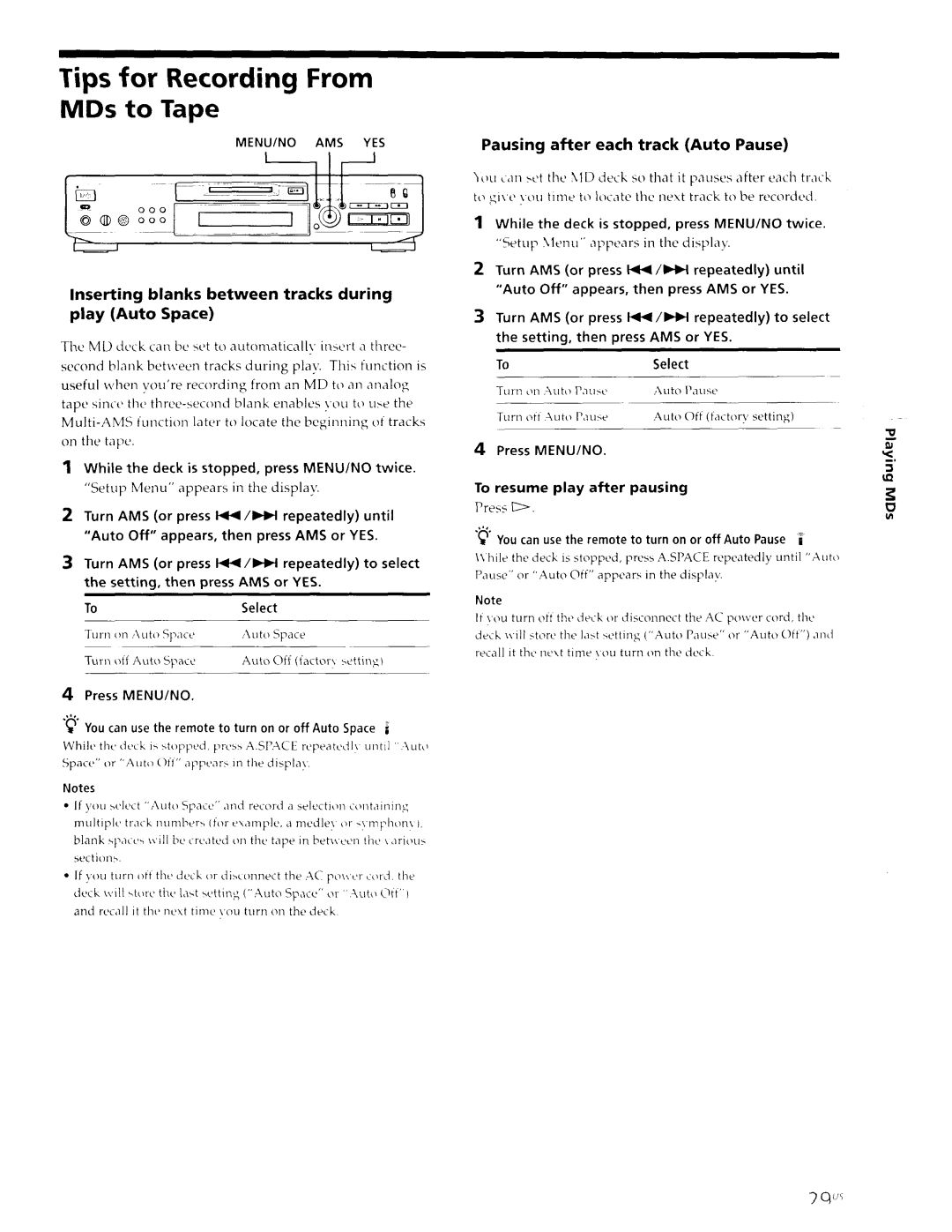 Sony MDS-JE630 manual 