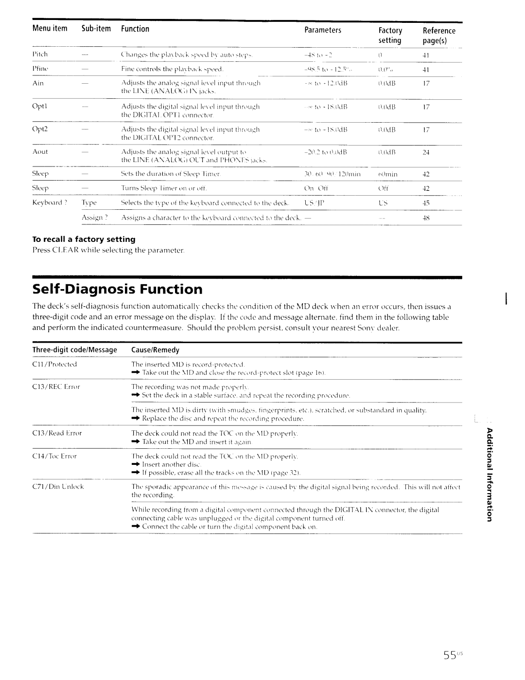 Sony MDS-JE630 manual 