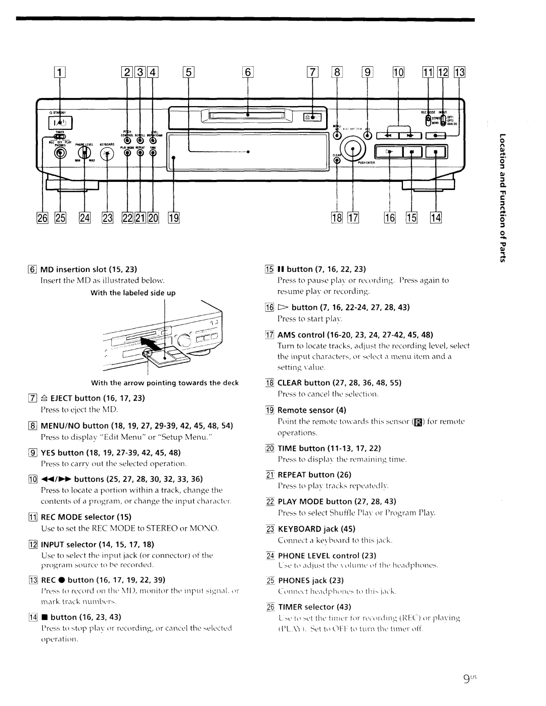 Sony MDS-JE630 manual 