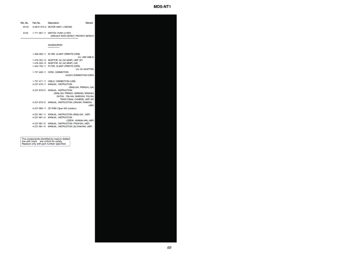 Sony MDS-NT1 service manual Motor ASSY, Loading 