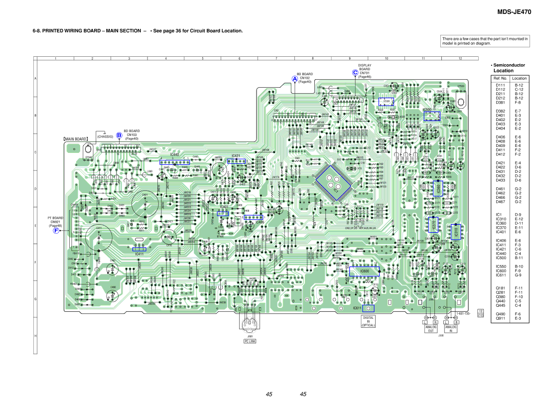 Sony MDS-S50 specifications IC1 