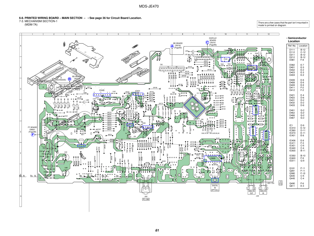 Sony MDS-S50 specifications Mechanism MDM-7A 