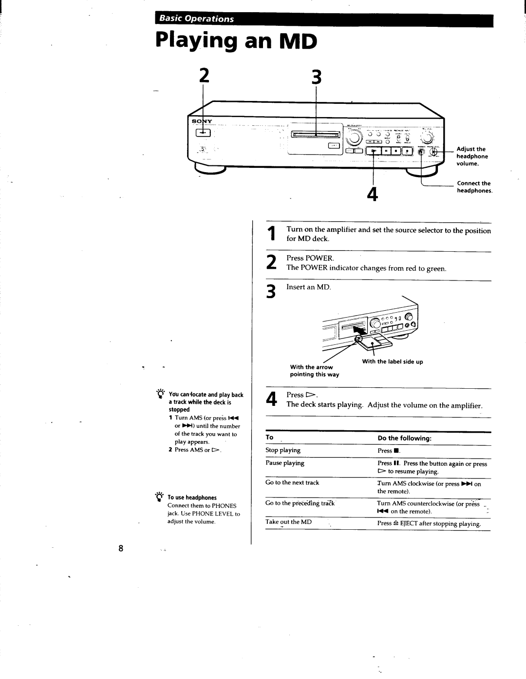 Sony MDSJE510, MDS-JE500 manual 