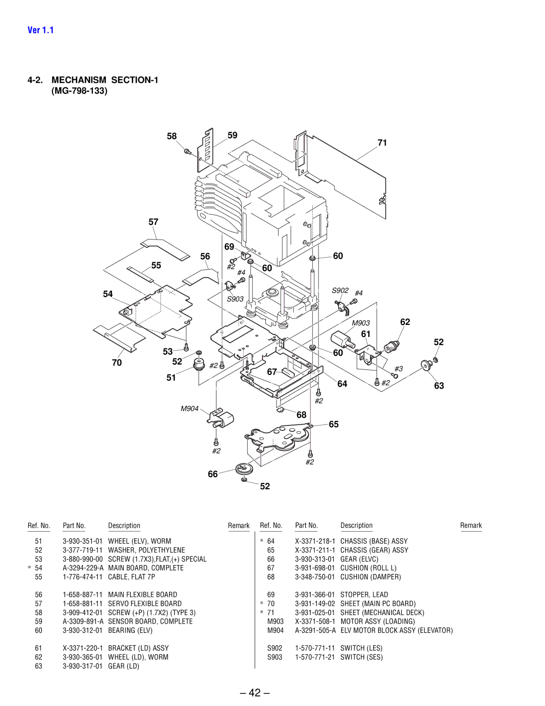 Sony MDX-61 service manual Ver 