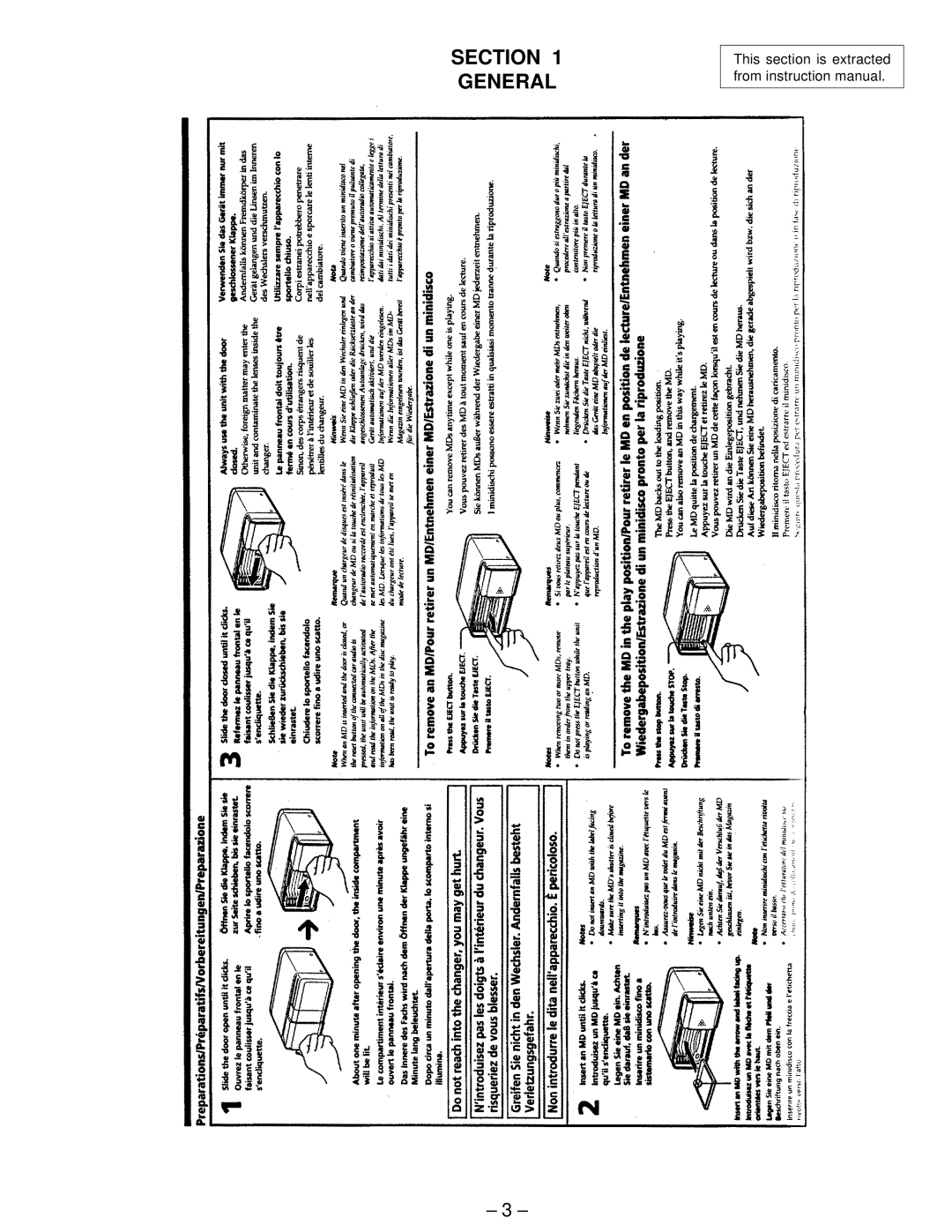 Sony MDX-61 service manual Section General 