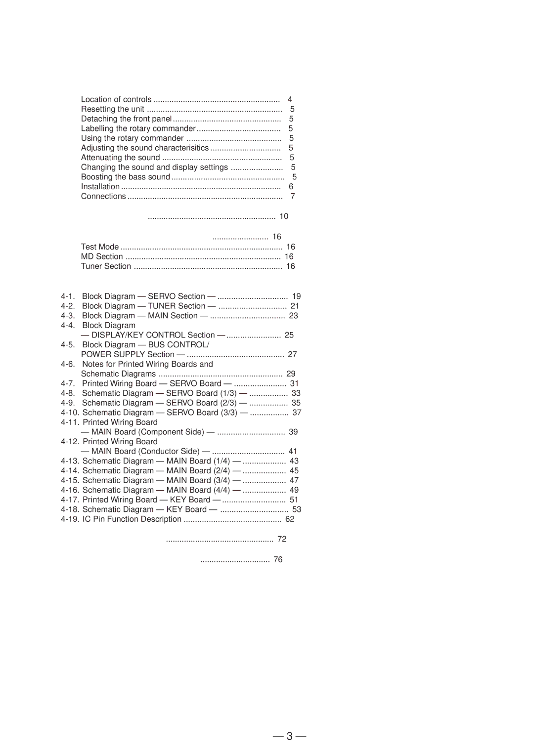 Sony MDX-C5970R service manual Table of Contents General, Diagrams 