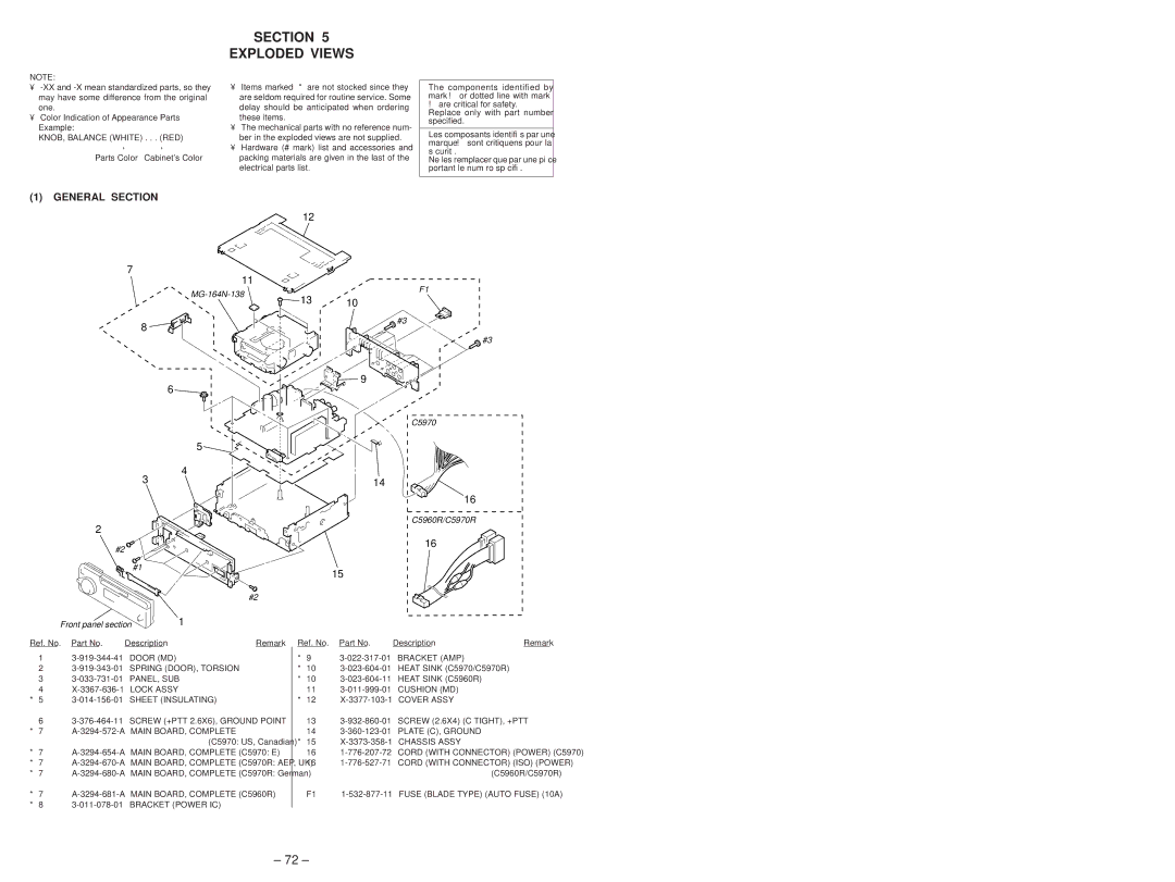 Sony MDX-C5970R service manual General Section, A Main BOARD, Complete 