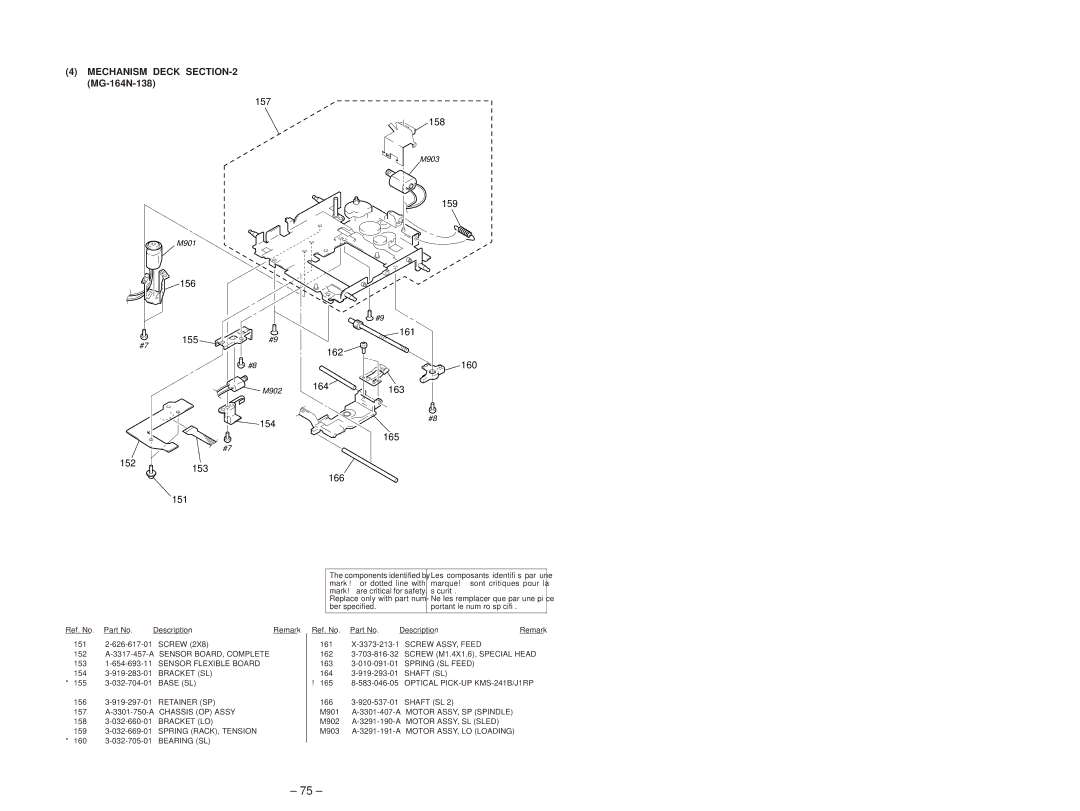 Sony MDX-C5970R service manual 157, 156, 162 158, 159 161 152, 154 153 164 166 160 163 165 151 