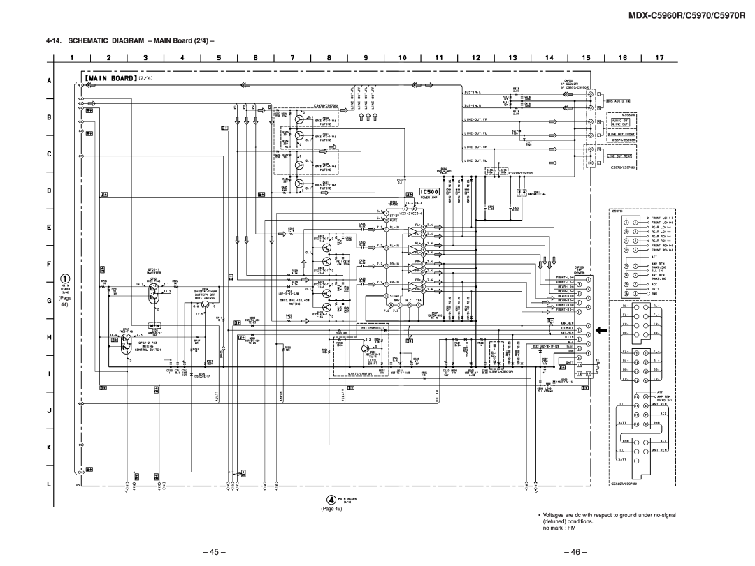 Sony MDX-C5970R service manual 45, 46, SCHEMATIC DIAGRAM – MAIN Board 2/4, MDX-C5960R/C5970/C5970R 