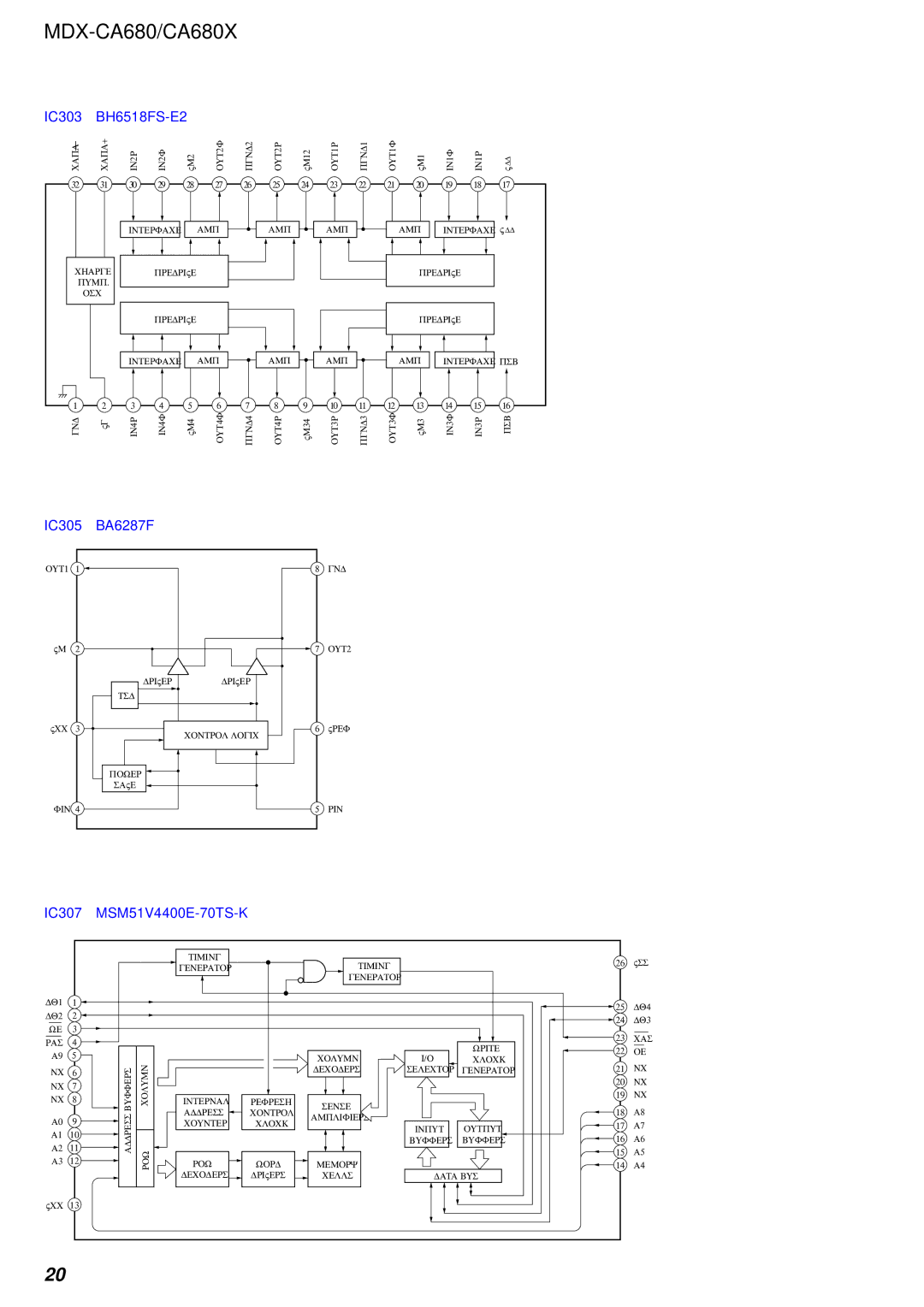 Sony MDX-CA680 service manual IC305 BA6287F 