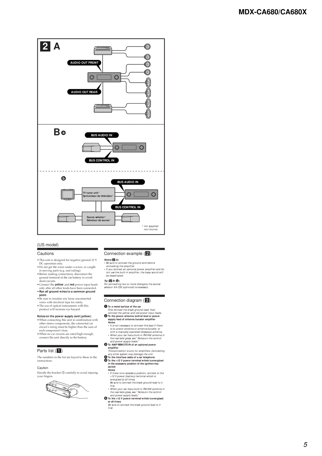 Sony MDX-CA680 service manual US model 