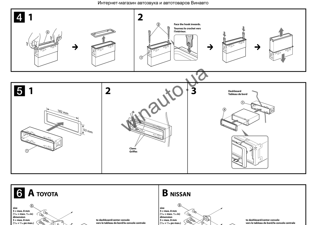 Sony MEX-BT4000P user manual Toyota, Nissan 