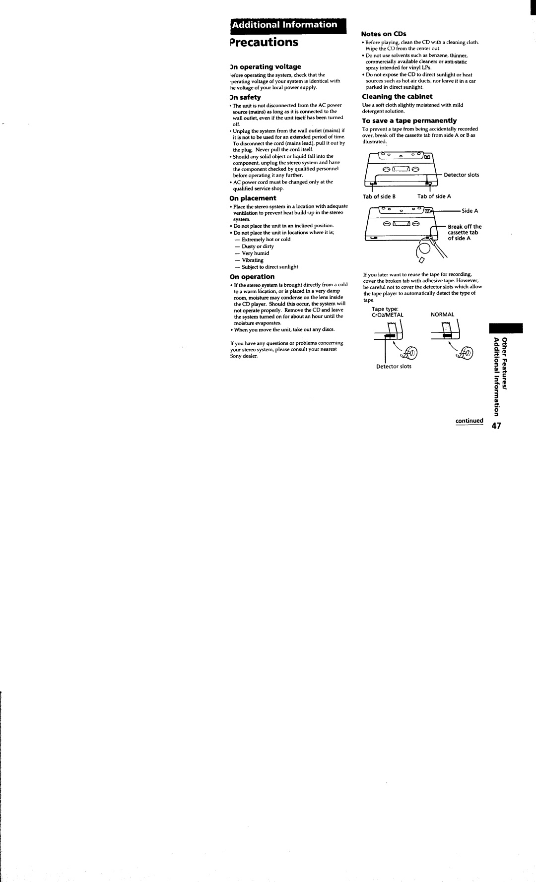 Sony MHC-MC1, MHC-MC3AV manual 