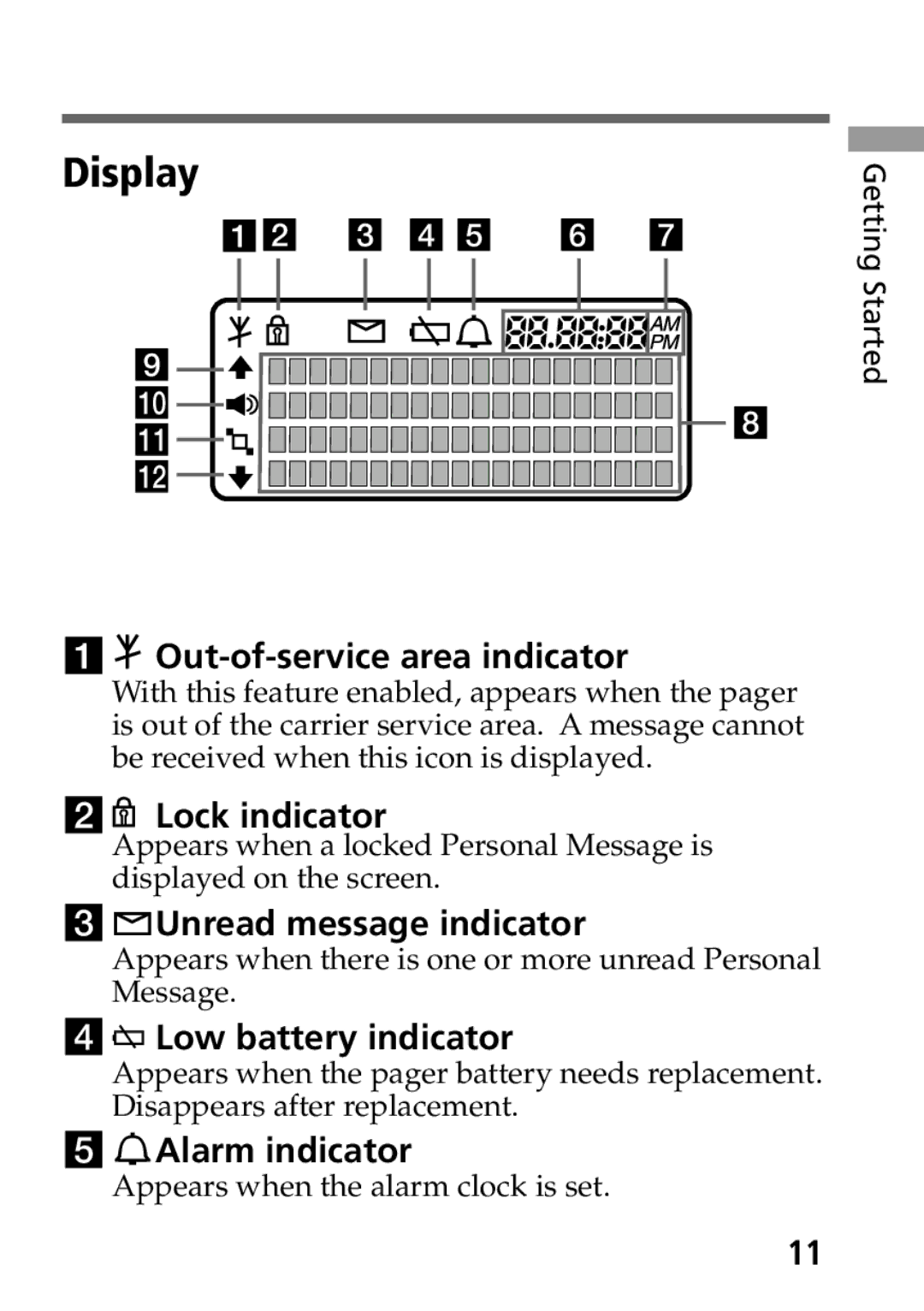 Sony MP-7001 operating instructions Display 