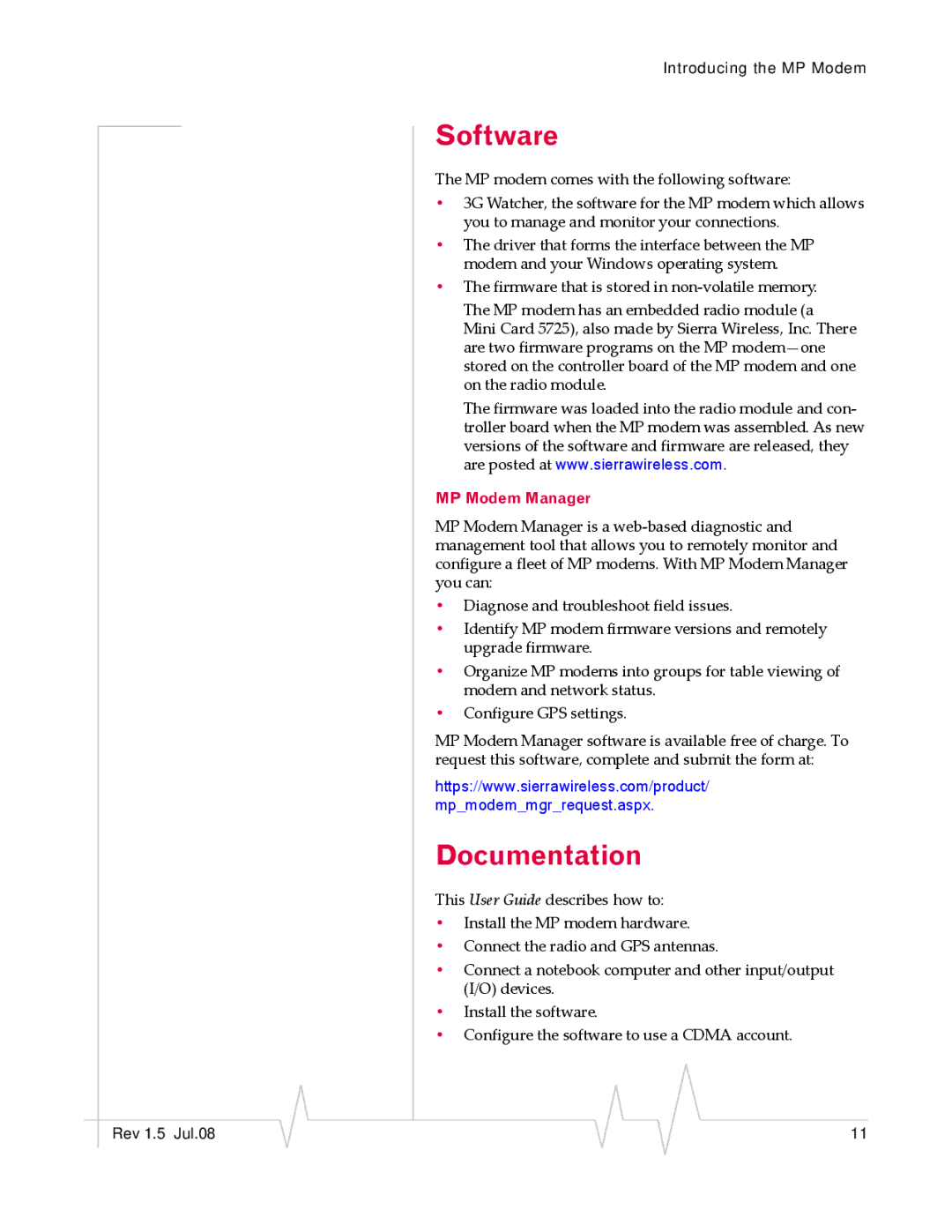 Sony MP595 manual Software, Documentation, MP Modem Manager 