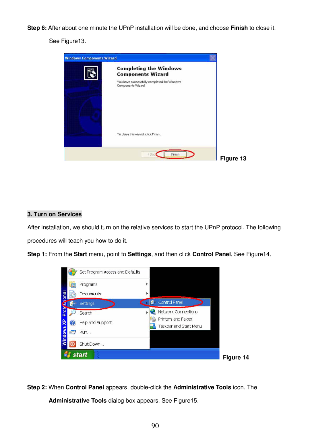 Sony MPEG4 LAN Camera operation manual Turn on Services 