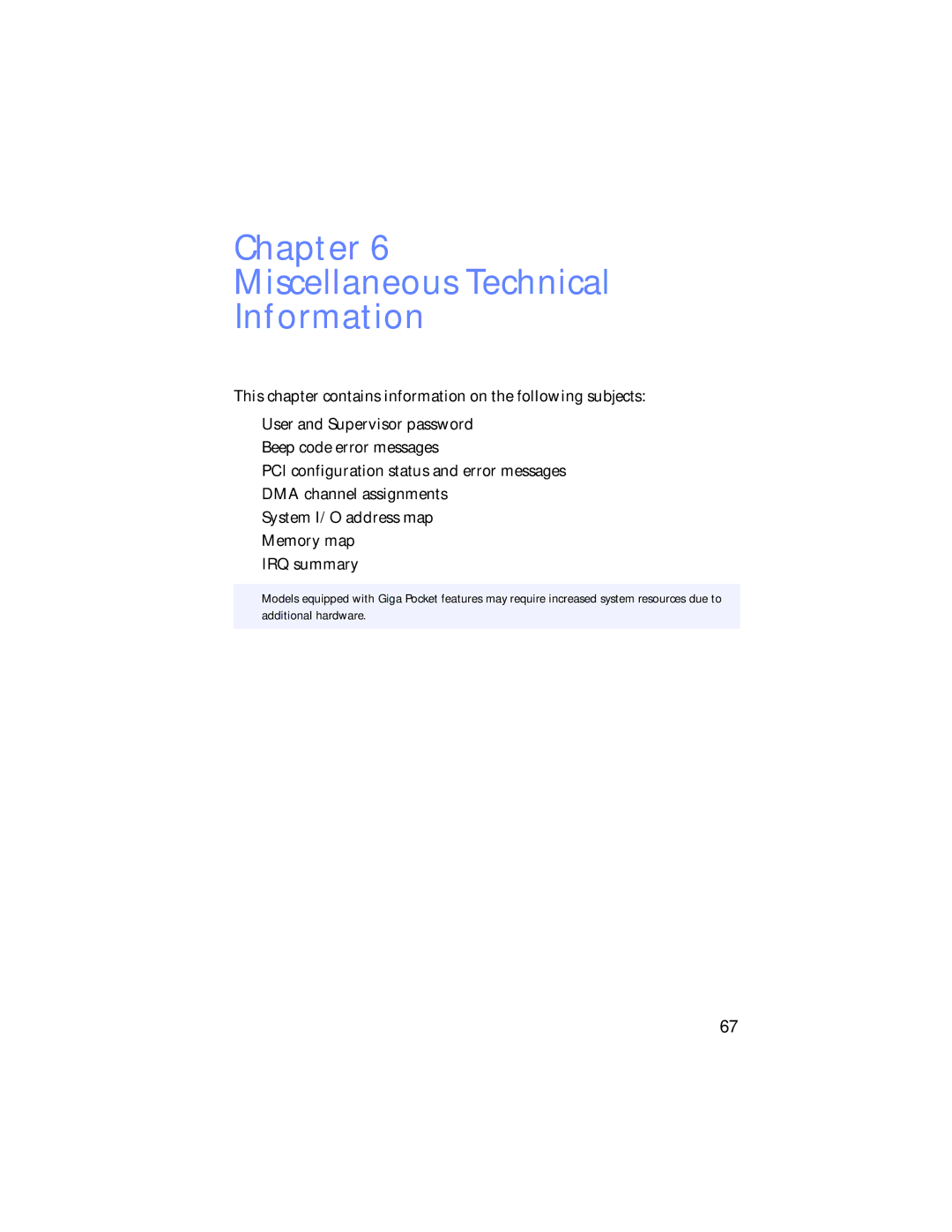 Sony PCV-RX790, Music Mixer, 267 manual Chapter Miscellaneous Technical Information 