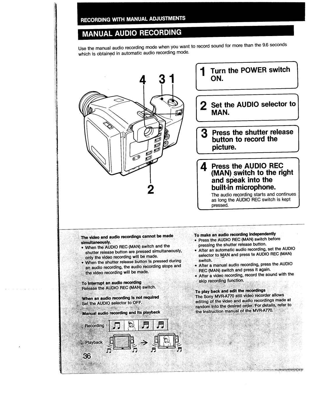 Sony MVC-A7AF manual 