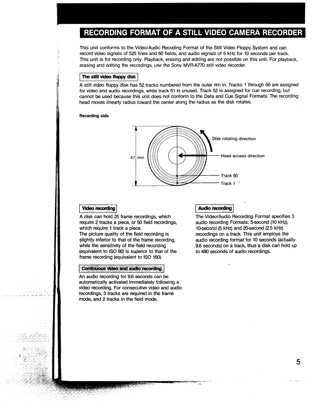 Sony MVC-A7AF manual 