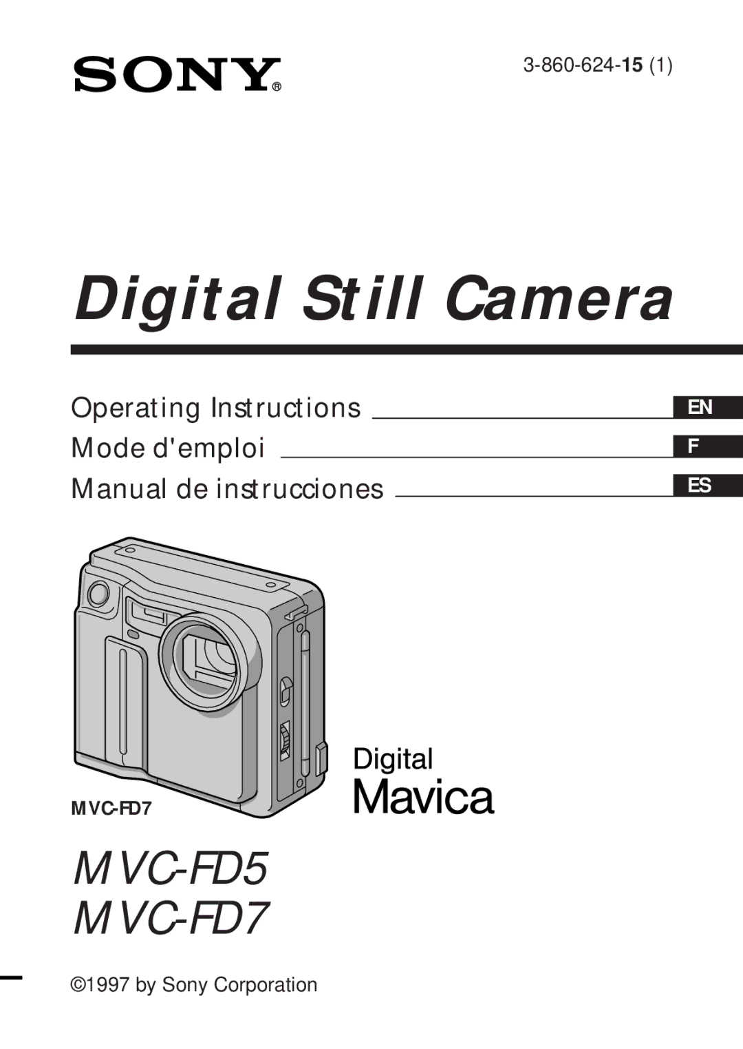 Sony MVC-FD5 operating instructions Digital Still Camera 