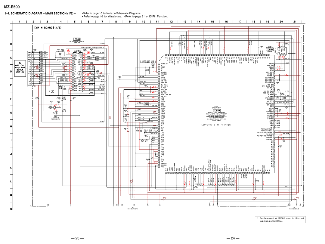 Sony MX-E500 specifications Schematic Diagram Main /3 