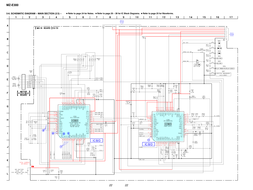 Sony MZ-300 specifications Ic B/D, Schematic Diagram Main /3 