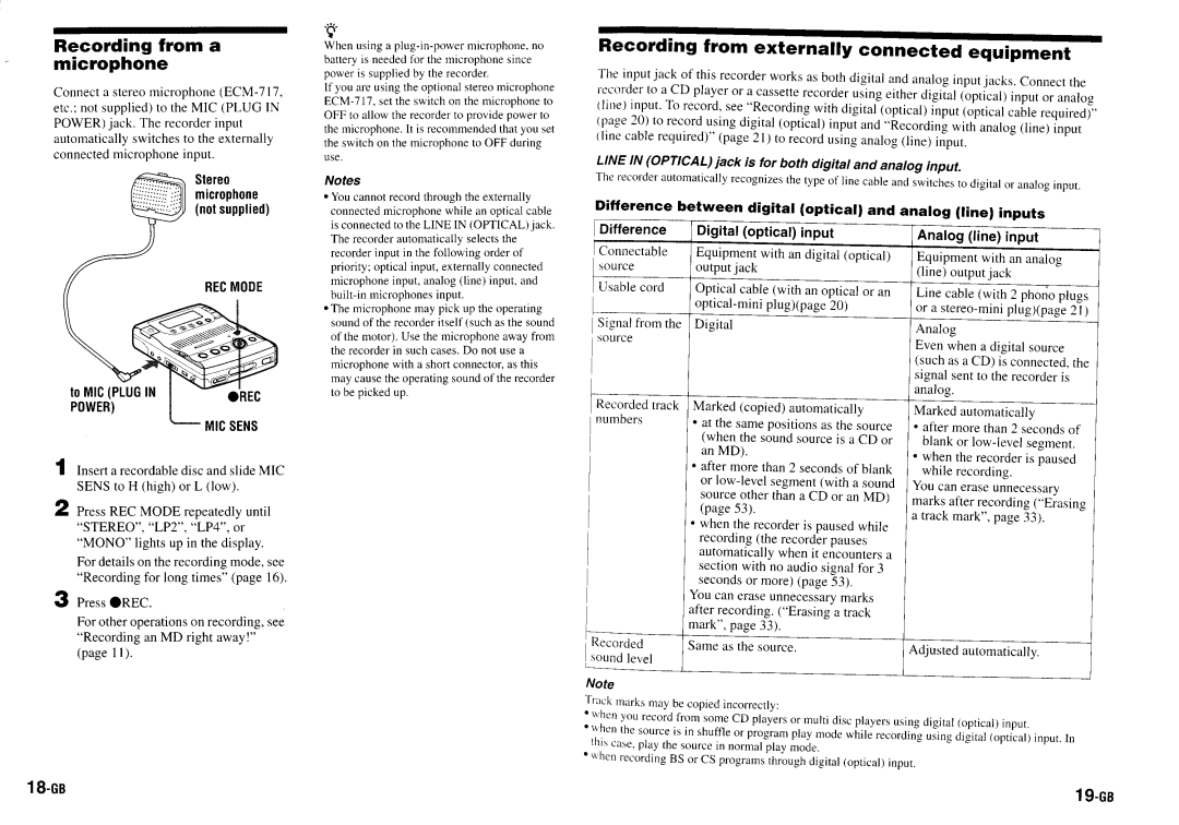 Sony MZ-B100 manual 