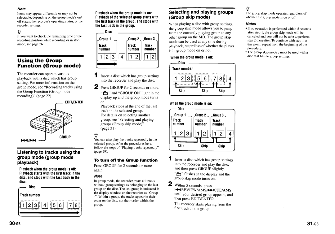 Sony MZ-B100 manual 