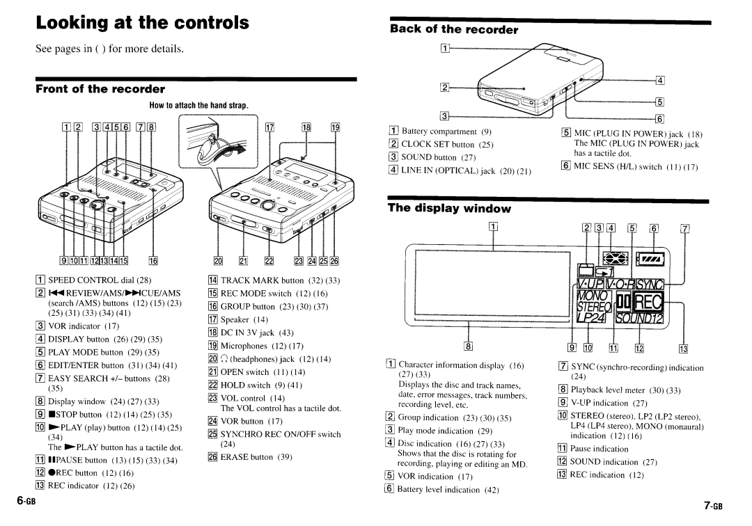 Sony MZ-B100 manual 