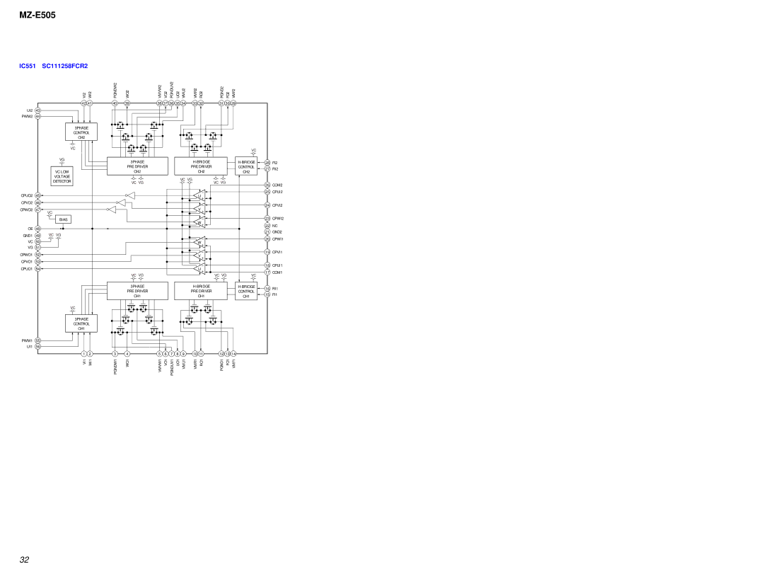 Sony MZ-E505 service manual IC551 SC111258FCR2 