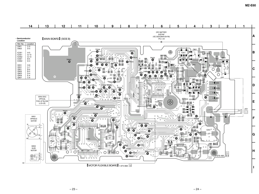 Sony MZ-E90 service manual Q901, Q907, L902, Q903, L553, L551, L554, 676-495 