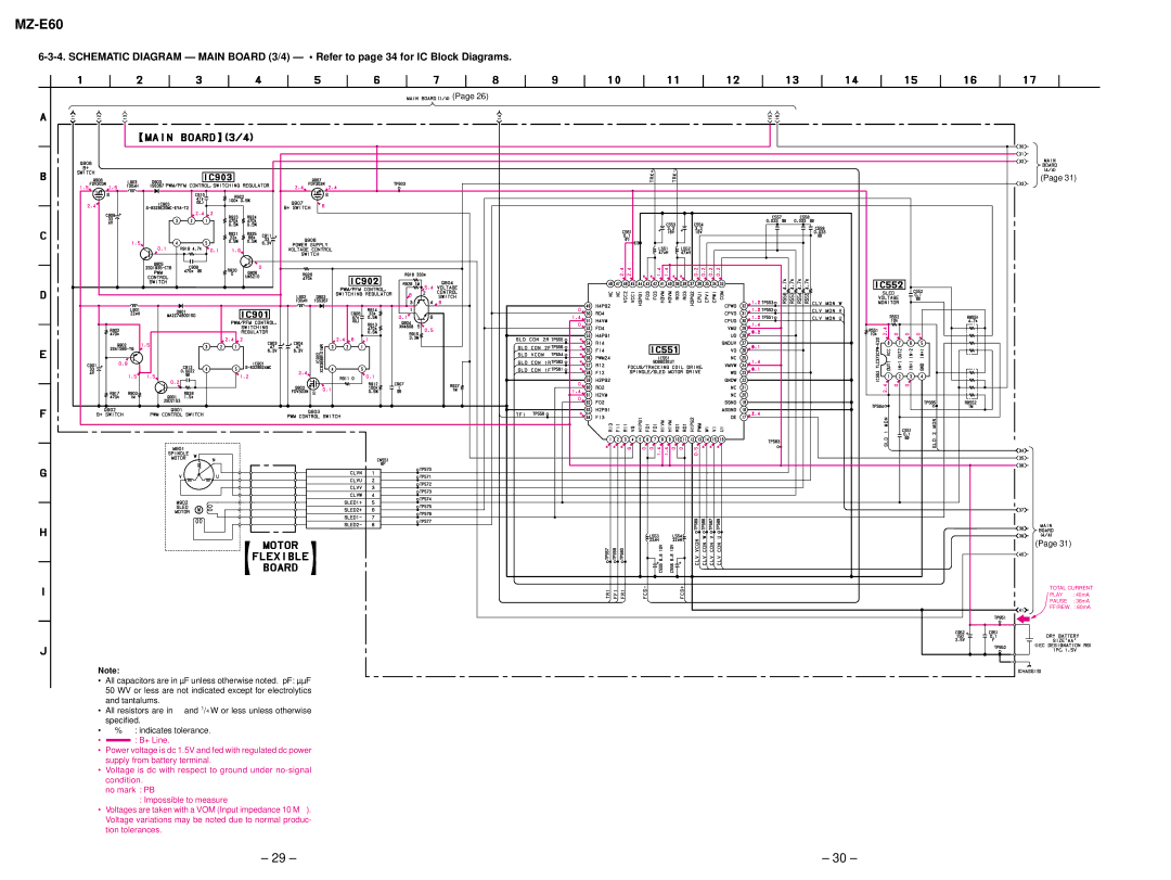 Sony MZ-E90 service manual Total Current 