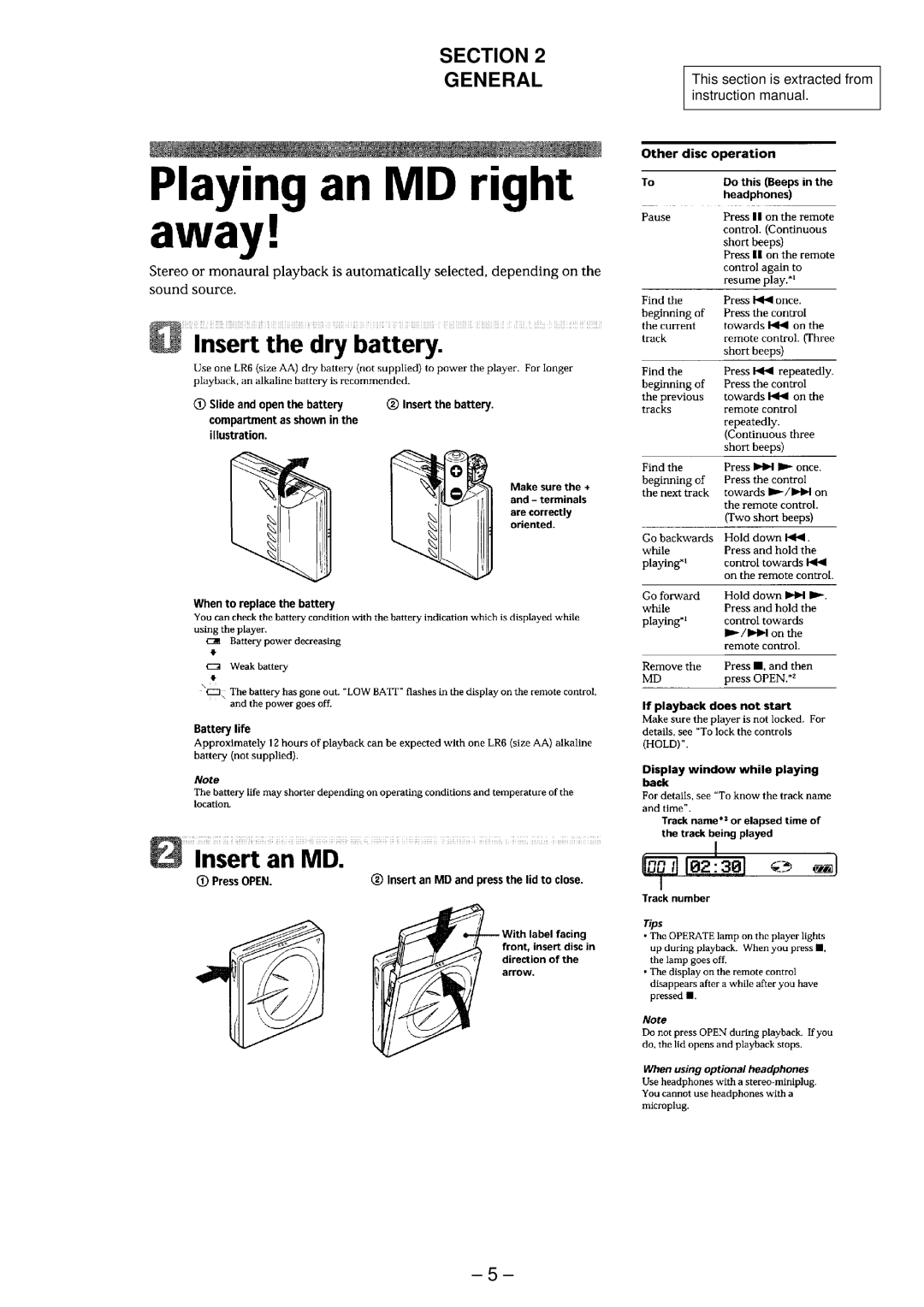 Sony MZ-E90 service manual General 