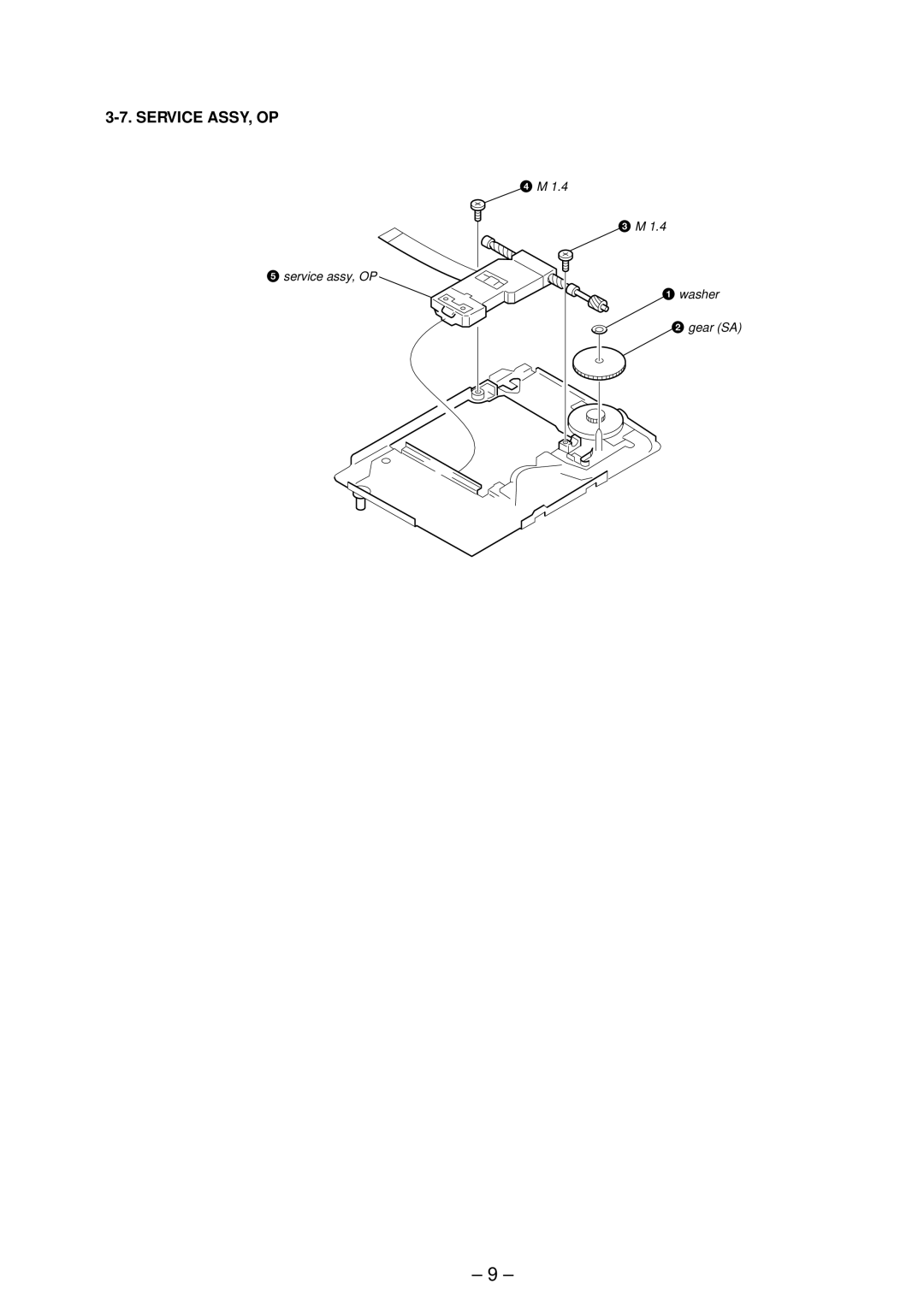 Sony MZ-E90 service manual Service ASSY, OP 