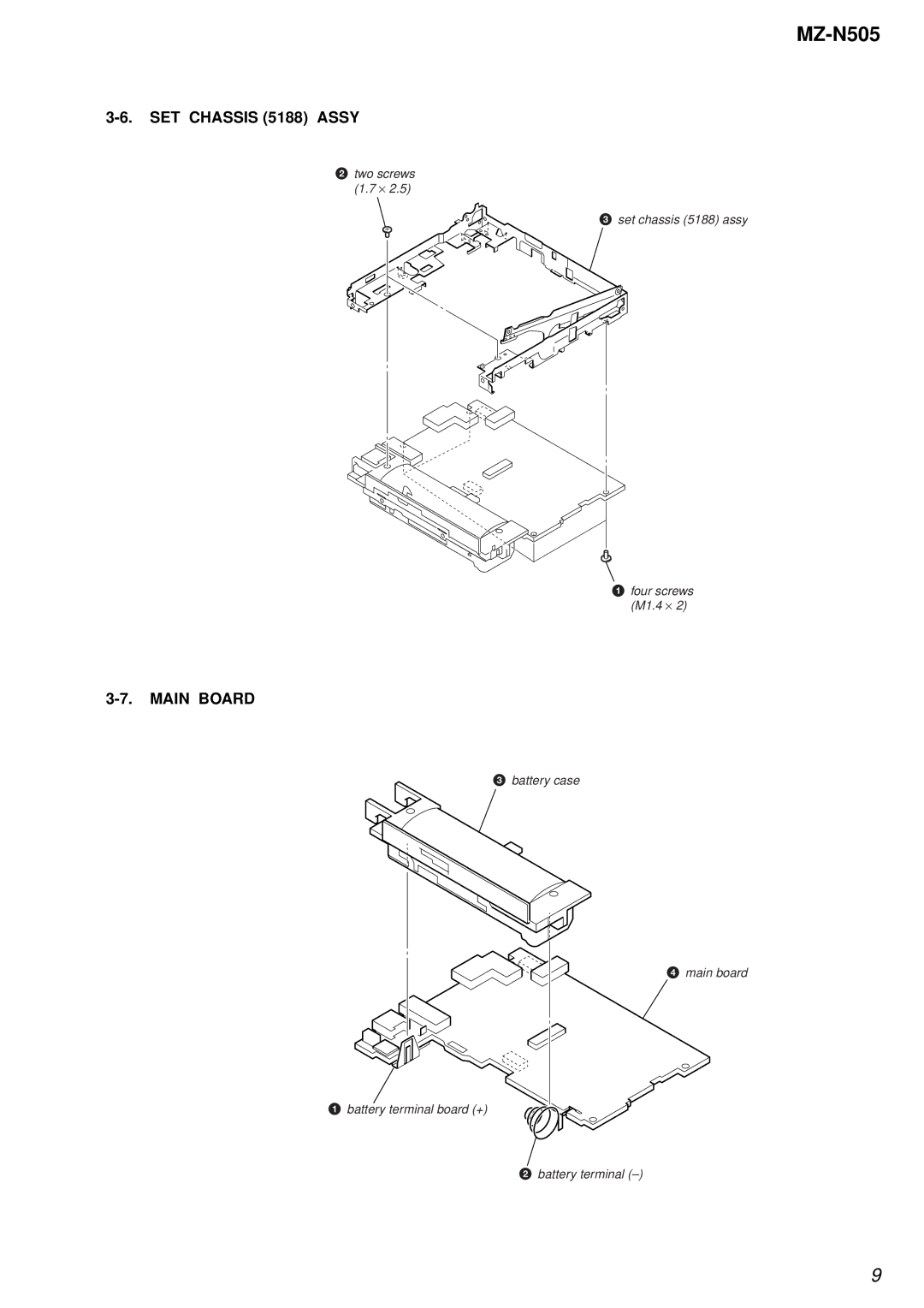 Sony MZ-N505 service manual Main Board 