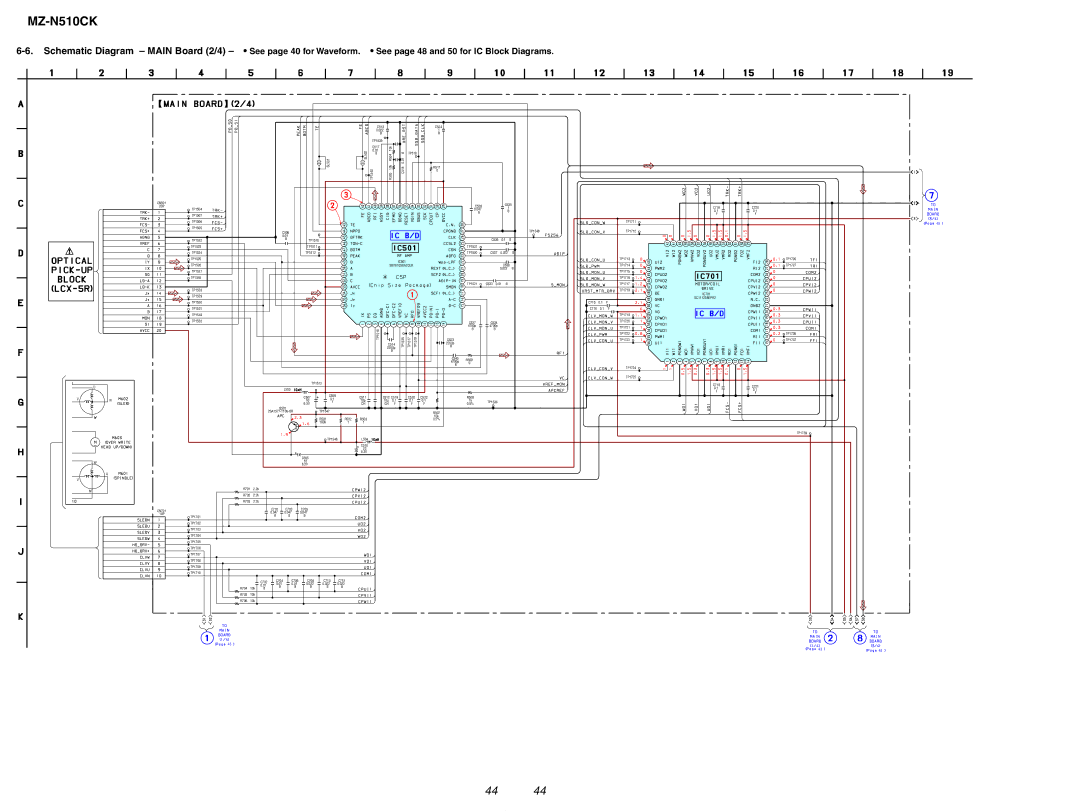 Sony MZ-N510CK service manual Schematic Diagram Main Board 2/4 