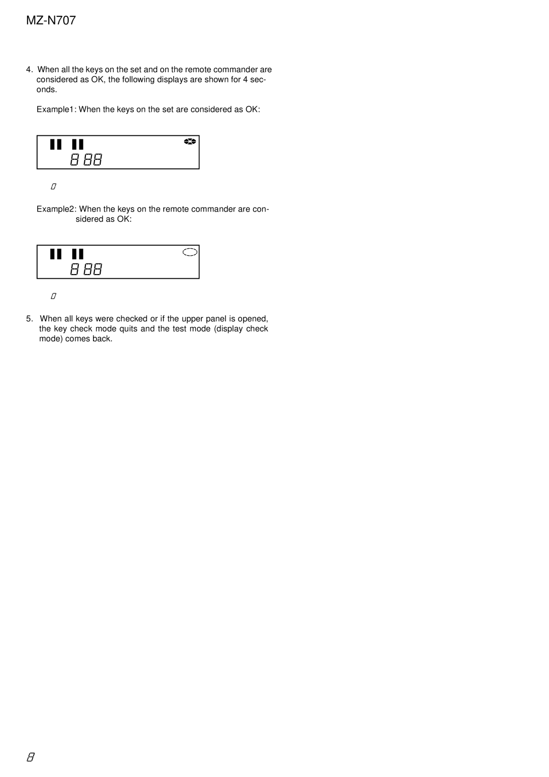 Sony MZ-N707 service manual T O K * * 8, C O K * * 8 