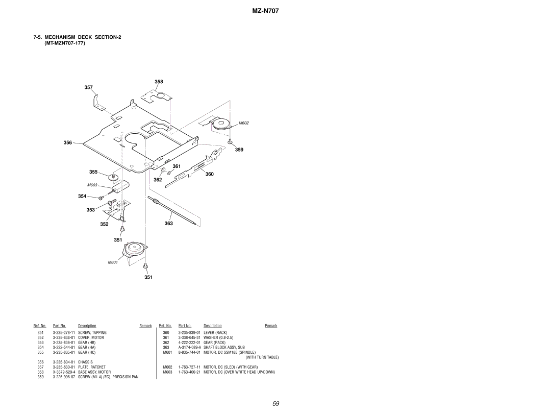 Sony MZ-N707 service manual 353 