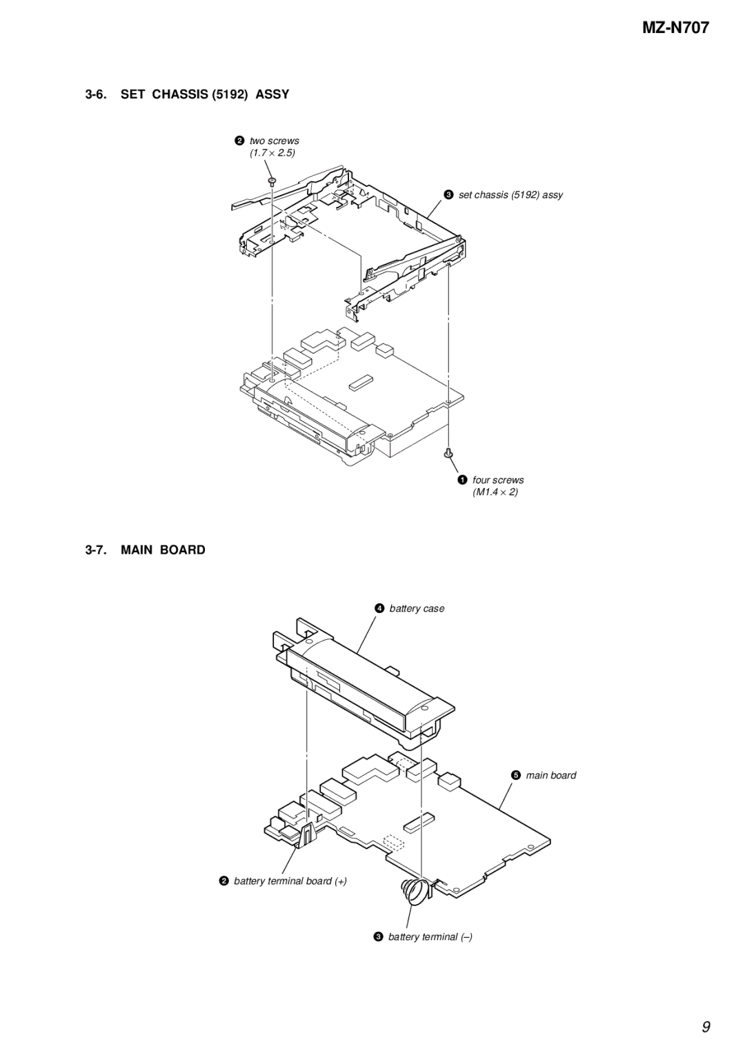 Sony MZ-N707 service manual Main Board 