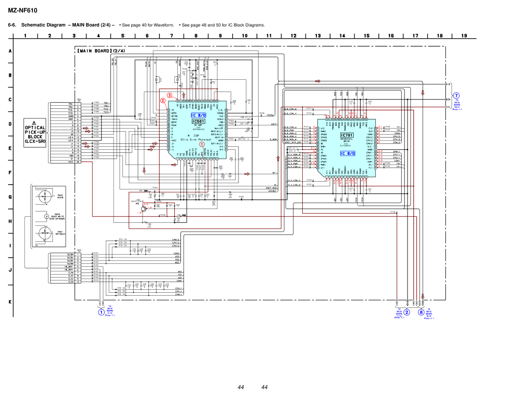 Sony MZ-NF610 service manual Schematic Diagram Main Board 2/4 