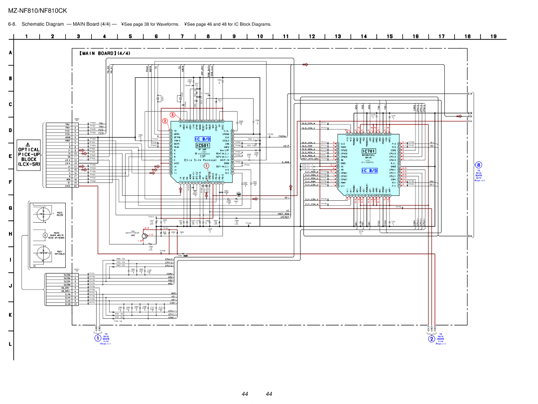 Sony MZ-NF810 service manual Schematic Diagram Main Board 4/4 