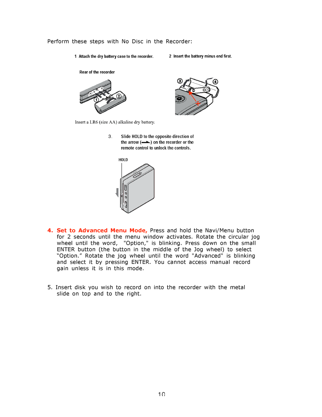 Sony MZ-NH900 manual 