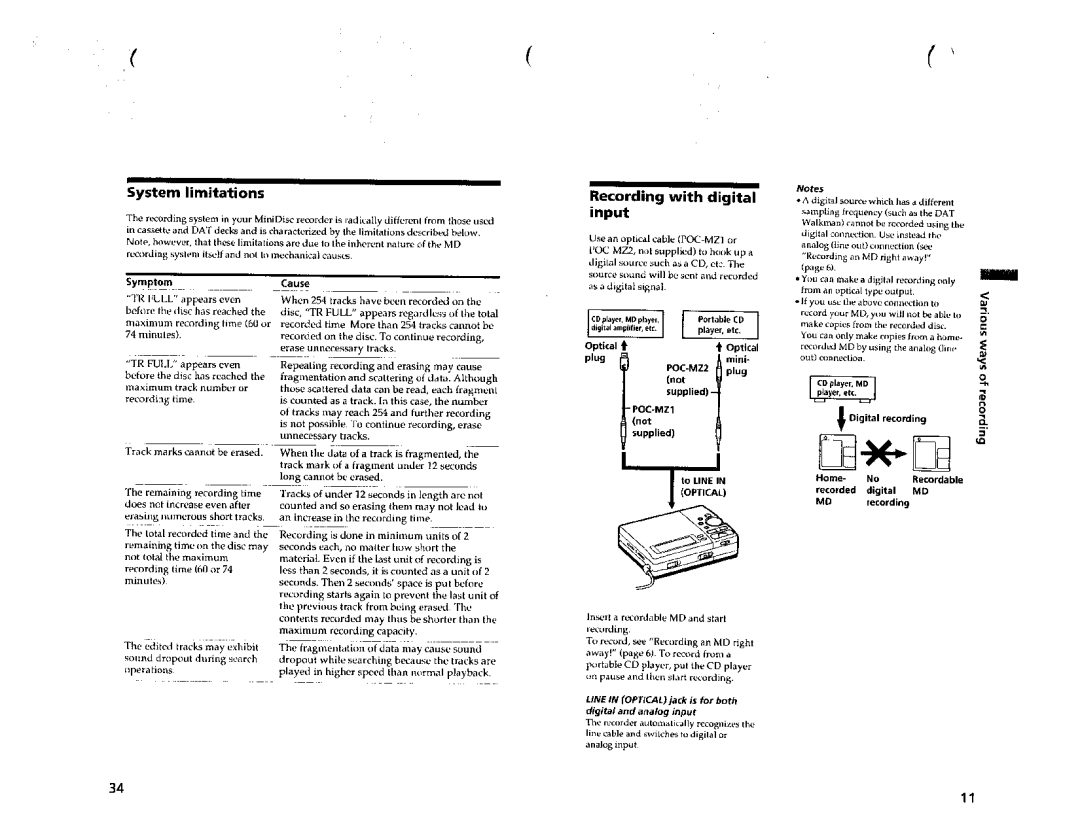 Sony MZ-R3 manual 